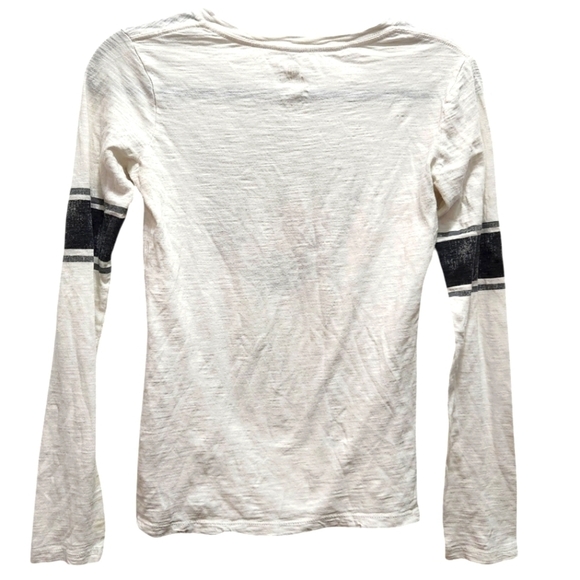 NFL Juniors Collection Raiders Burnout Long Sleeve Size XS White Black Football - Picture 5 of 5